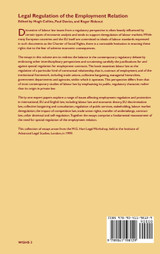 Legal Regulation of the Employment Relation Legal Regulation of the Employment Relation