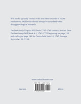 Fairfax County, Virginia Will Book Abstracts 1745-1748 Fairfax County, Virginia Will Book Abstracts 1745-1748