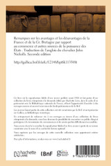 Remarques sur les avantages et les désavantages de la France et de la Gr. Bretagne Remarques sur les avantages et les désavantages de la France et de la Gr. Bretagne