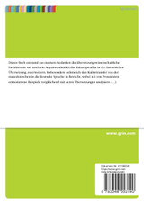 Kulturspezifika in literarischer Übersetzung am Beispiel makedonisch-deutscher Übersetzungen Kulturspezifika in literarischer Übersetzung am Beispiel makedonisch-deutscher Übersetzungen