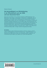 Die Rechtmaeßigkeit von Whistleblowing in der Oeffentlichkeit nach der EMRK und nach deutschem Recht Die Rechtmaeßigkeit von Whistleblowing in der Oeffentlichkeit nach der EMRK und nach deutschem Recht