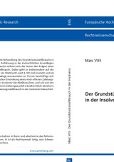 Der Grundstuecksnießbrauch in der Insolvenz Der Grundstuecksnießbrauch in der Insolvenz