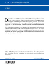Geschaeftsgang und Wirkungskreis der Landgerichte aelterer Ordnung in Bayern unter besonderer Beruecksichtigung verschiedener Reformvorschlaege