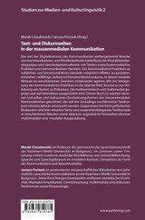 Text- und Diskurswelten in der massenmedialen Kommunikation Text- und Diskurswelten in der massenmedialen Kommunikation