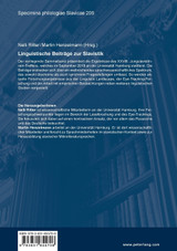 Linguistische Beitraege zur Slavistik