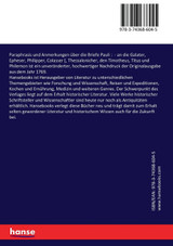 Paraphrasis und Anmerkungen über die Briefe Pauli Paraphrasis und Anmerkungen über die Briefe Pauli
