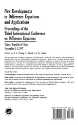 New Developments in Difference Equations and Applications New Developments in Difference Equations and Applications