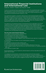 International Financial Institutions and International Law International Financial Institutions and International Law