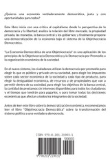 La Econom&#237;a Democr&#225;tica de una Objetivocracia