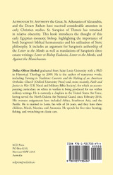 Sarapion of Thmuis. Against the Manichaeans and Pastoral Letters