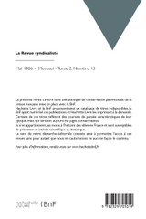 La Revue syndicaliste La Revue syndicaliste