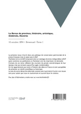 La Revue de province, littéraire, artistique, théâtrale, illustrée La Revue de province, littéraire, artistique, théâtrale, illustrée