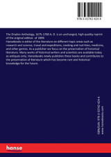 The Dryden Anthology, 1675-1700 A. D. The Dryden Anthology, 1675-1700 A. D.