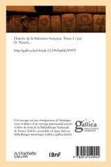 Histoire de la littérature française. Tome 1 (Éd.1854) Histoire de la littérature française. Tome 1 (Éd.1854)