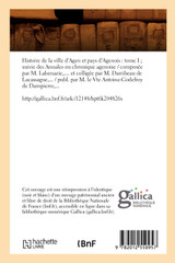 Histoire de la ville d'Agen et pays d'Agenois Histoire de la ville d'Agen et pays d'Agenois