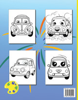 Pink Car Coloring Book For Kids