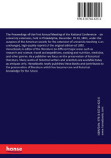 The Proceedings of the First Annual Meeting of the National Conference