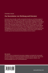 Zur Korrelation von Werbung und Literatur Zur Korrelation von Werbung und Literatur