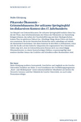 Pikareske Oekonomie - Grimmelshausens Der seltzame Springinsfeld im diskursiven Kontext des 17. Jahrhunderts Pikareske Oekonomie - Grimmelshausens Der seltzame Springinsfeld im diskursiven Kontext des 17. Jahrhunderts