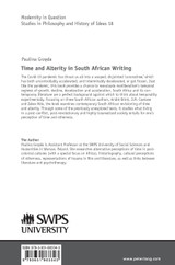 Time and Alterity in South African Writing Time and Alterity in South African Writing