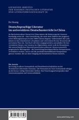 Deutschsprachige Literatur im universitaeren Deutschunterricht in China Deutschsprachige Literatur im universitaeren Deutschunterricht in China