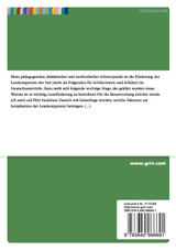 Standort des Lesens im Deutschunterricht - Möglichkeiten der Förderung beim Lesen Standort des Lesens im Deutschunterricht - Möglichkeiten der Förderung beim Lesen