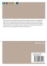 Labor regulations and protection of Employment Rights in post-communist countries Labor regulations and protection of Employment Rights in post-communist countries