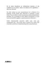 De la praxis de la théorie à la pratique de la psychanalyse De la praxis de la théorie à la pratique de la psychanalyse