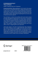 Entrepreneurship Policy Entrepreneurship Policy