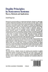 Duality Principles in Nonconvex Systems Duality Principles in Nonconvex Systems