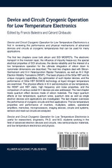 Device and Circuit Cryogenic Operation for Low Temperature Electronics
