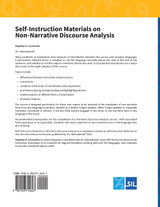 Self-Instruction Materials on Non-Narrative Discourse Analysis Self-Instruction Materials on Non-Narrative Discourse Analysis
