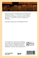 Collection de documents pour servir à l'histoire des hôpitaux de Paris (Éd.1881-1887)