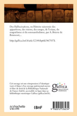Des Hallucinations, ou Histoire raisonnée des apparitions, des visions, des songes, (Éd.1862)