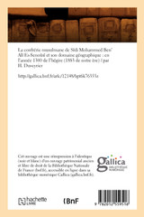 La confrérie musulmane de Sîdi Mohammed Ben' Alî Es-Senoûsî (Éd.1884)