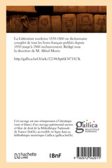 La Littérature moderne 1850-1860 (Éd.1862)