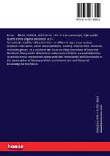 Essays - Moral, Political, and Literary Essays - Moral, Political, and Literary
