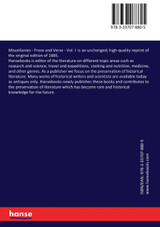Miscellanies - Prose and Verse Miscellanies - Prose and Verse