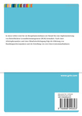 Planung von Interventionsmaßnahmen im Betrieblichen Gesundheitsmanagement