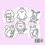 Super Cute Animals Bold and Easy Coloring Book