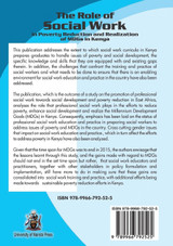 The Role of Social Work in Poverty Reduction and Realization of MDGs in Kenya