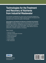 Technologies for the Treatment and Recovery of Nutrients from Industrial Wastewater Technologies for the Treatment and Recovery of Nutrients from Industrial Wastewater