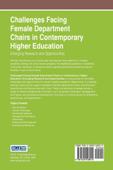 Challenges Facing Female Department Chairs in Contemporary Higher Education Challenges Facing Female Department Chairs in Contemporary Higher Education