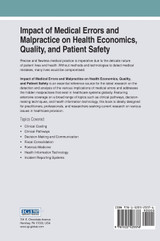 Impact of Medical Errors and Malpractice on Health Economics, Quality, and Patient Safety