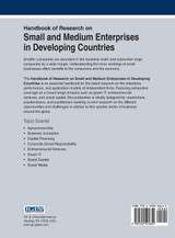 Handbook of Research on Small and Medium Enterprises in Developing Countries Handbook of Research on Small and Medium Enterprises in Developing Countries