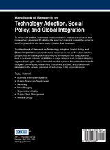Handbook of Research on Technology Adoption, Social Policy, and Global Integration