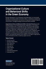 Organizational Culture and Behavioral Shifts in the Green Economy Organizational Culture and Behavioral Shifts in the Green Economy