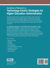 Handbook of Research on Technology-Centric Strategies for Higher Education Administration