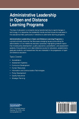 Administrative Leadership in Open and Distance Learning Programs