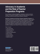 Advocacy in Academia and the Role of Teacher Preparation Programs